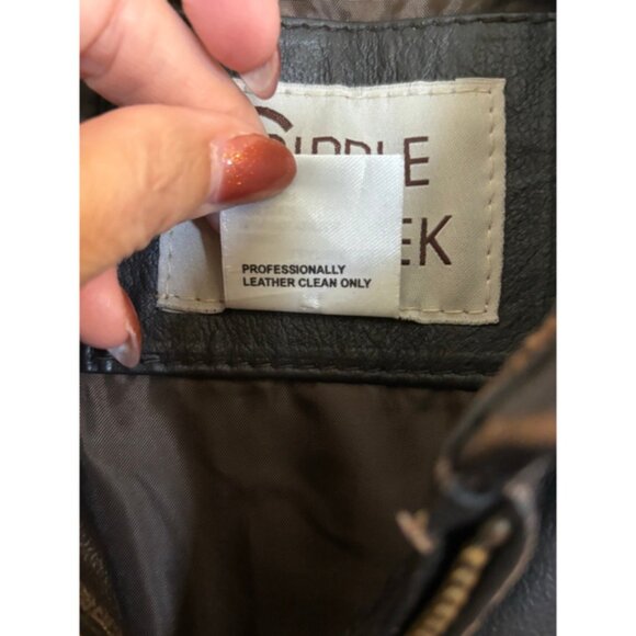 Cripple Creek Distressed Brown Leather Jacket Women’s Medium Qtr Horse Congress - Picture 8 of 12